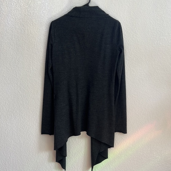 helmet lang wool draped cardigan - Picture 4 of 6